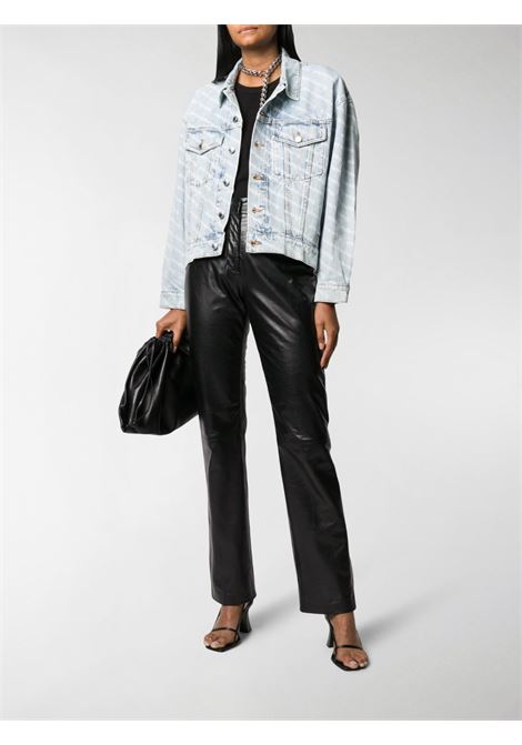 Giacca denim Falling Back con stampa in blu - donna ALEXANDER WANG | 4DC2202756270